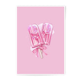 Pink Popsicle Photographic Prints, Trendy Wall Art, Candy Illustration, Sweet Summer Decor, Food Photography, Kitchen Art Print, Home Decor - Tawshia